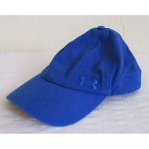 Under Armour Hat Cap Strap Back Womens Blue Washed Adjustable Free Fit Running